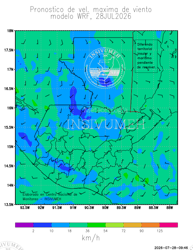VIENTOMAX diario GFS 15 días día 1