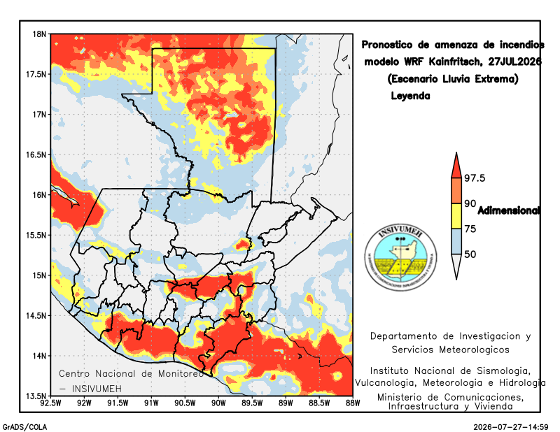 Índice de incendios día 1
